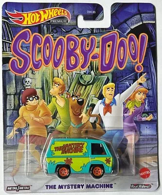 Hot Wheels Premium Pop Culture The Mystery Machine Scooby-Doo Green Real Riders • $14.99