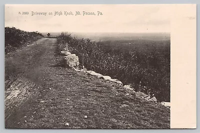 Mt Pocono PA Pennsylvania - Driveway On High Knob - Monroe County - Postcard • $7.50