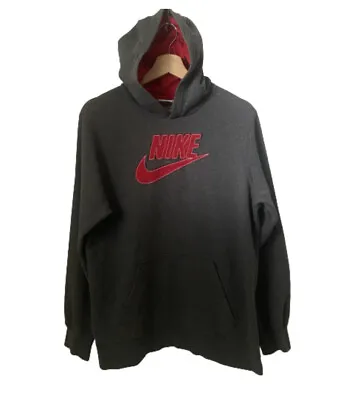 $77.99 • Buy Nike Vintage Stitched Spell Out Hoodie Youth XL Gray Pullover Women’s Small Med