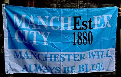 Manchester City Flag 5ft By 3ft - Shirt Scarf Badge Poster  • £11.99