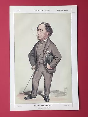 Original 1870 Vanity Fair Print Of Sir Joseph Hawley -Race Horse Owner & Breeder • £9.99