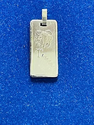 9ct Yellow Gold Taurus (April 20 - May 20) Ingot Style Pendant • £120