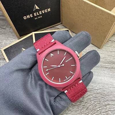 NEW✅ One Eleven Sustainable Solar Powered Casual Watch Red RPET Nylon CBOE2023 • $54.99