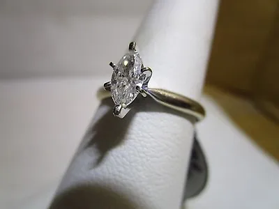 Diamond Engagement Ring .47 Marquise Solitare G Color SI2 • $875