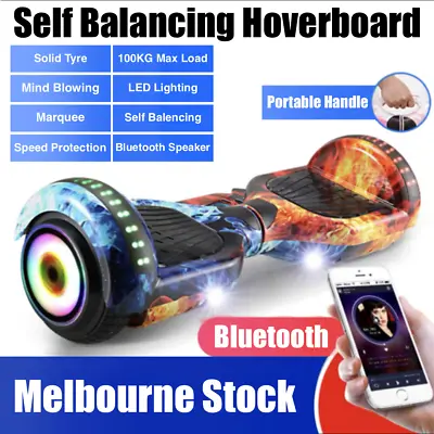 🔥8  60cm Electric Hoverboard Bluetooth Speaker LED Self Balancing Scooter UL • $162.99