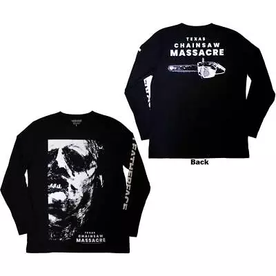 The Texas Chainsaw Massacre 'Leather Face' Long Sleeve T Shirt - NEW • £21.99