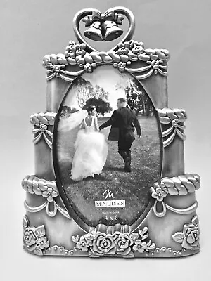 Malden 4x6 Pewter Wedding Picture Frame (New) • $25