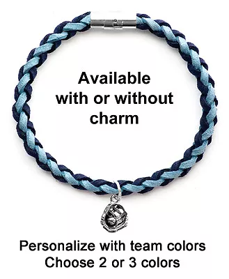 $19.99 • Buy Braided Faux Suede Unisex Baseball / Softball Bracelet