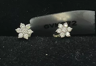 £685 • Buy Certified Internally Flawless Diamond Cluster Earrings In Platinum 