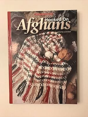 Vtg HOOKED ON AFGHANS 50 DESIGNS Crocheting Hardcover Book By Laura Scott • $4.98