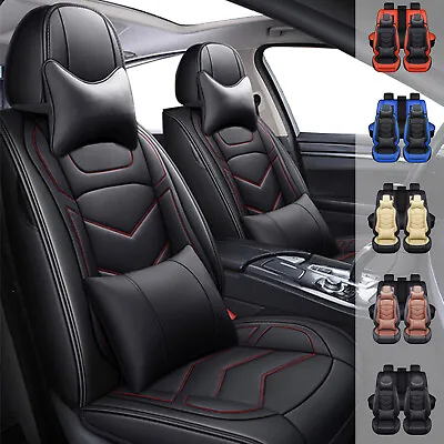 For Mercedes Benz CLA250 GLE350 Car Seat Cover Pu Leather Front Rear Full Set • $86.99