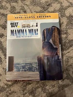 Mamma Mia! Here We Go Again Blu-ray. Steelbook NEW • $20
