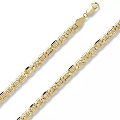 10k Yellow Gold Mens Puffed Anchor Mariner Chain Necklace 4.7MM 8 Grams 20  • $545