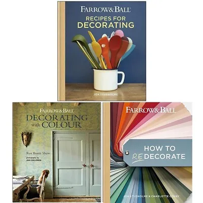 Farrow & Ball How To Redecorate Decorating Colour 3 Books Collection Set • £54.99