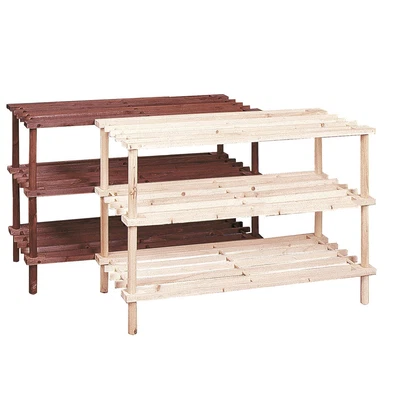 £12.99 • Buy Wooden Shoe Rack Stand Shoes Cabinet Storage Organiser 3 Tier Shelf Holder Unit
