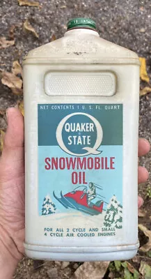 Vintage Quaker State Motorcycle Motor Oil 1 Quart Plastic Container 1970's ORG  • $25