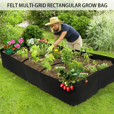 £9.99 • Buy Heavy Duty Fabric Raised Bed Garden Flower Grow Bag For Vegetables Flowers Fruit