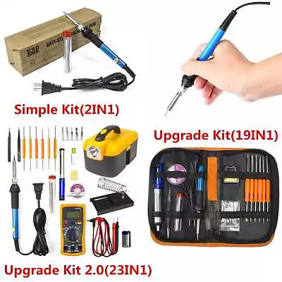 Electric Soldering Iron Gun Tool Kit 110V 60W Welding Desoldering Pump Tool Set • $25.98