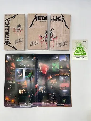 Metallica: Live Shit Binge & Purge Box Set 3 VHS And Book • $19.99