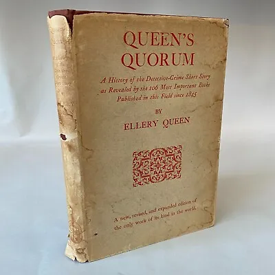 1951 Queen’s Quorum History Of The Detective-Crime Short Story Ellery Queen 1st • $47.99