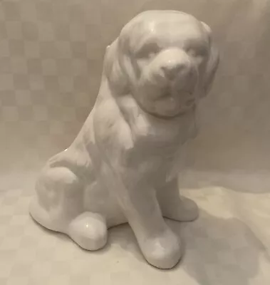 CERAMIC DOG TOILET BRUSH HOLDER - St Bernard?  (10) • £15