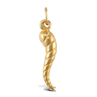 9ct Gold Horn Of Life Pendant  9ct Yellow Gold Charm Horn Of Plenty Charm Gift • £45