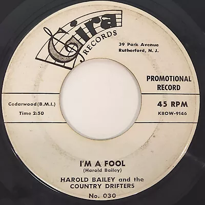 Harold Bailey And The Country Drifters Promo I’m Gonna Leave/I'm A Fool Gira 45 • $25