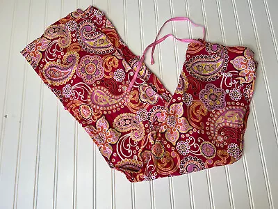 $16.49 • Buy Vera Bradley Women's Raspberry Fizz Pajama Lounge Pants Bottoms Floral Small