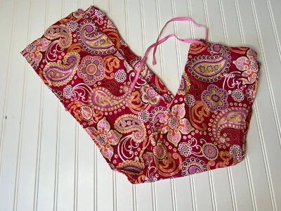 $16.49 • Buy Vera Bradley Women's Raspberry Fizz Pajama Lounge Pants Bottoms Floral Small