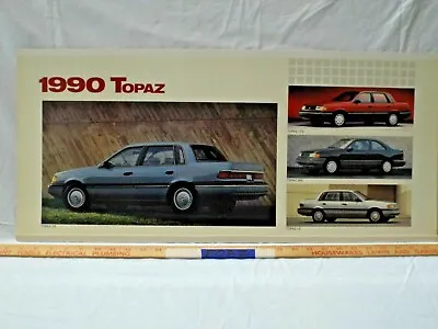 Dealer Showroom Sign/Promotional Poster 1990 Mercury Topaz 90 Dealership Promo • $99.99