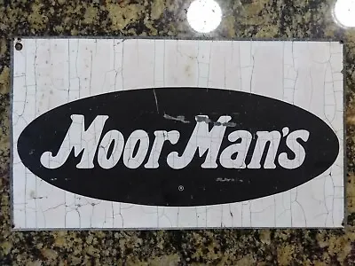 Moor Man's Galvanized Metal Sign 24  X 13-3/4  Vintage • $65