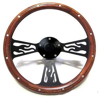 Volkswagen VW 1975-88 Super Beetle Black Billet Wood Steering Wheel • $217.93