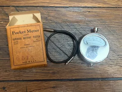 Vintage Sears & Roebuck Antique Pocket Meter Voltmeter  W/ Box Made In USA • $19.22