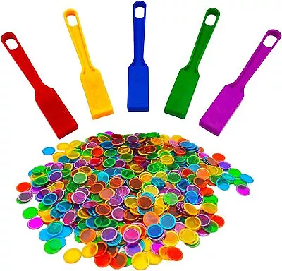 Magnetic Bingo Wand With Chips5-Pack& 500 Metal Chips 5 Color Metal Chips-For • $34.99