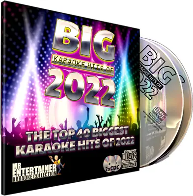 2022 Karaoke Chart Hits Mr Entertainer Big Hits Double CDG Disc Set. Pop Top 40 • £12.95