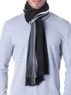Hammer Anvil Mens Ribbed Knit Scarf Long Woven Knitted Warm Winter Scarf Unisex • $14.99