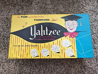 Vintage 1956 Yahtzee Dice Game E. S. Lowe #950 Strategy Complete Set • $15