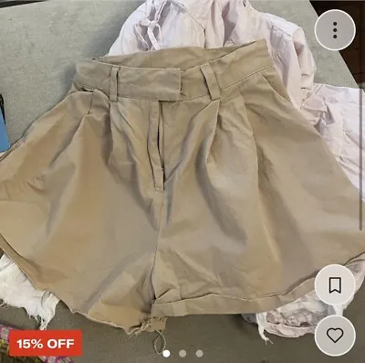 Cider Beige Cargo Style Shorts W/Exposed Pocket Detail Size XS • £0.99
