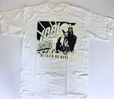 Vintage Billy Idol T-Shirt Large Faith No More Band Tee Charmed Life Tour 90s • $129.99