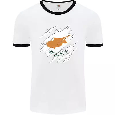 £8.99 • Buy Torn Cyprus Flag Cypriot Day Football Mens Ringer T-Shirt