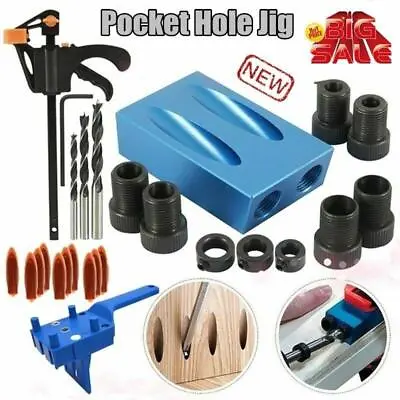 Pocket Hole Screw Jig 15 Degrees Dowel Drill Joinery Kit Woodwork Joint Angle • $11.99