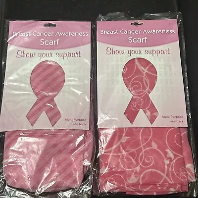 Breast Cancer Awareness~Infinity SCARF (Lot Of 2 Different Designs) Pink • $8.99