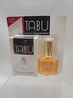 Vintage Dana TABU .5 Oz Eau De Cologne Spray Fragrance NOS Sealed • $17.99