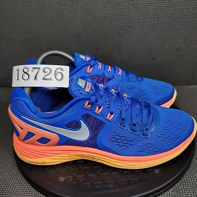 Nike Lunar Eclipse 4 Shoes Womens Sz 8.5 Blue Orange Trainers Sneakers • $50