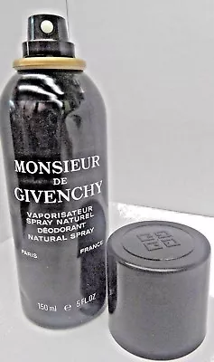 MONSIEUR DE GIVENCHY DEODORANT 5oz Can NATURAL SPRAY VINTAGE RARE • $29