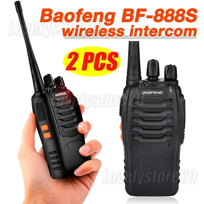 $44.99 • Buy 2PCS Walkie Talkie BF-888S Handheld Two-Way Radio UHF 400-470MHz 5W Rechargeable