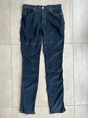 MiH Oslo 5 Pocket Velvet Jeans In Prussian Blue W27  L33  Mid Rise Long Slim • £25