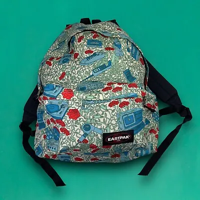 Eastpak Graphic Sports Backpack Travel Bag Outdoors Rucksack White • £29.99