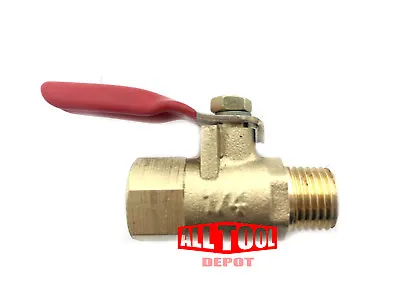 1/4  Male Female NPT Brass Ball Valve Air Tank Drain Shut Off • $7.99