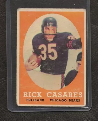 1958 Topps Football #53 Rick Casares Chicago Bears Fair • $1.95